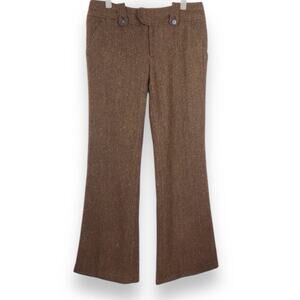 TROVATA Wool Tweed Herringbone Bootcut Trousers size 6